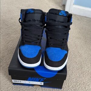 Jordan 1 Retro High OG Sneakers in Black and Royal Blue